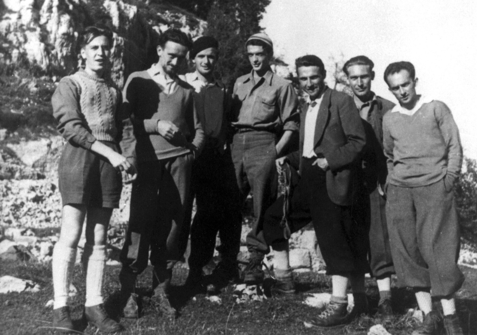 Gruppo di partigiani sull'altopiano di Asiago, 1944